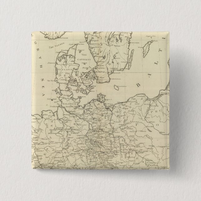 Badge Carré 5 Cm Europe du Nord (Devant)