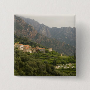 Badge Carré 5 Cm Europe, France, Corse, Ota. Ville d'Ota et