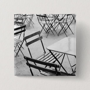 Badge Carré 5 Cm Europe, France, Paris. Chaises, Jardin du 3