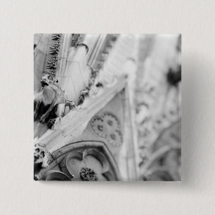 Badge Carré 5 Cm Europe, France, Paris.Détail: sculpture sur