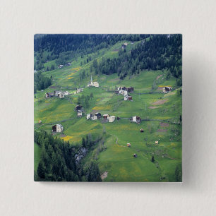 Badge Carré 5 Cm Europe, Italie, Alpes dolomitiques. Ce minuscule v