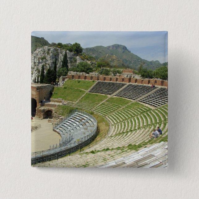 Badge Carré 5 Cm Europe, Italie, Sicile, Taormine. IIIe siècle (Devant)