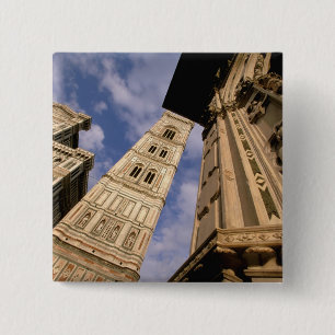 Badge Carré 5 Cm Europe, Italie, Toscane, Florence. Piazza del 3