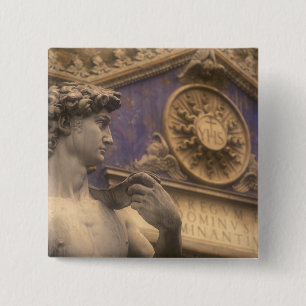 Badge Carré 5 Cm Europe, Italie, Toscane, Florence, Piazza della