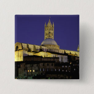 Badge Carré 5 Cm Europe, Italie, Toscane, Sienne. 13e siècle