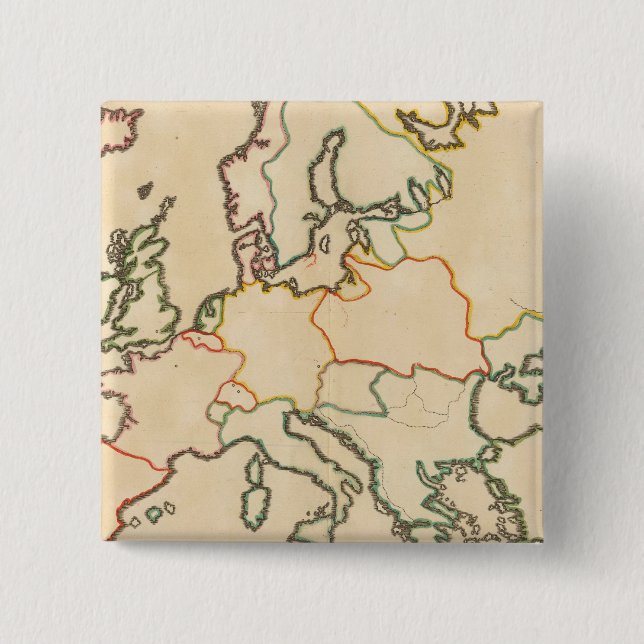 Badge Carré 5 Cm Europe par religion 3 (Devant)