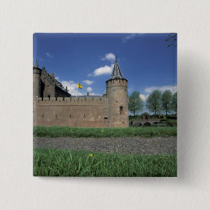 Badge Carré 5 Cm Europe, Pays-Bas, Muiden Château de Muiden