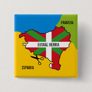 Badge Carré 5 Cm Euskal Herria : Independentzia euskal d'eta