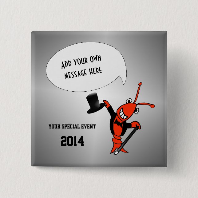 Badge Carré 5 Cm Événement mignon personnalisé de casquette (Devant)