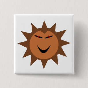 Badge Carré 5 Cm Evil Hedgehog Kawaii Goth Bouton Halloween