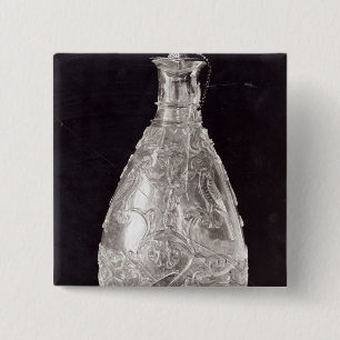Badge Carré 5 Cm Ewer avec des oiseaux du trésor de