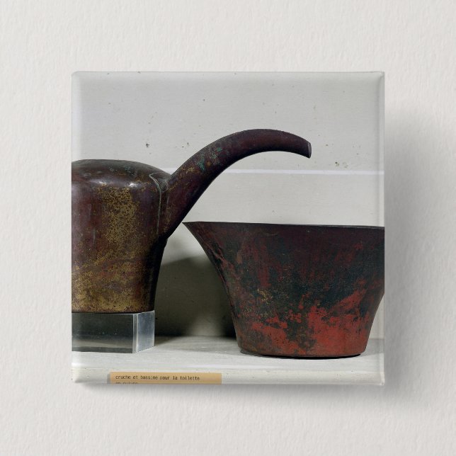 Badge Carré 5 Cm Ewer et bassin (cuivre) (Devant)