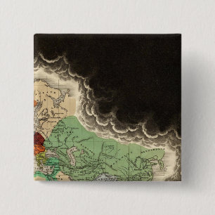 Badge Carré 5 Cm Exposition de l'Empire du Kublai Khan 1294 après 