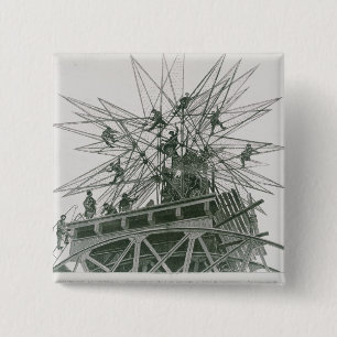 Badge Carré 5 Cm Exposition universelle de 1900