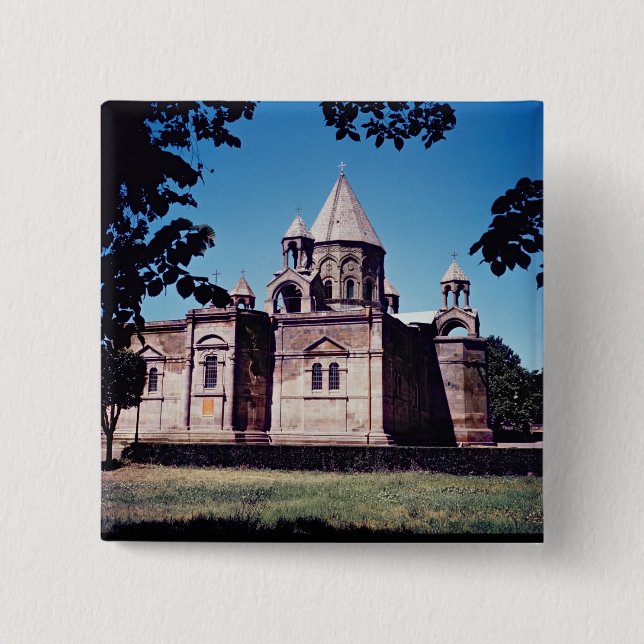 Badge Carré 5 Cm Extérieur de cathédrale Etchmiadzin (Devant)