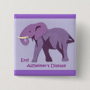 Badge Carré 5 Cm Extrémité Alzheimers