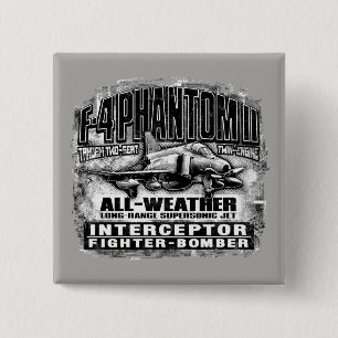 Badge Carré 5 Cm F-4 Phantom II