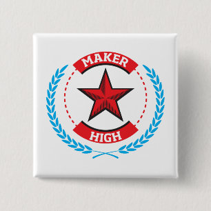 Badge Carré 5 Cm Fabricant haut