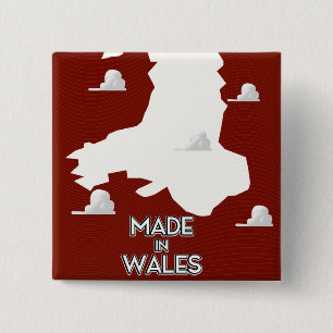 Badge Carré 5 Cm Fabriqué au Pays de Galles