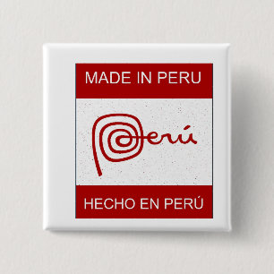 Badge Carré 5 Cm Fabriqué au Pérou
