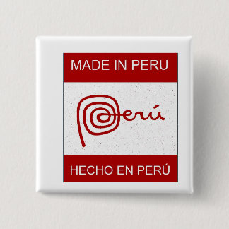 Badge Carré 5 Cm Fabriqué au Pérou