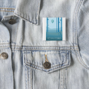 Badge Carré 5 Cm Faire du vol en montgolfière