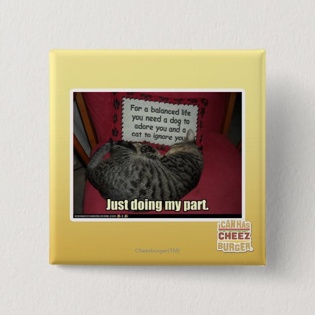 Badge Carré 5 Cm Faire juste ma cloison (Devant)