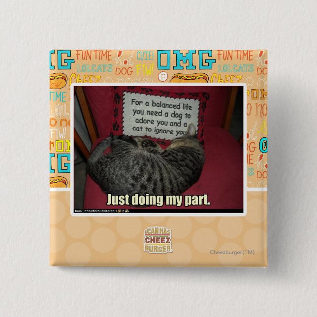 Badge Carré 5 Cm Faire juste ma cloison (Devant)