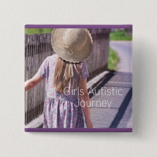 Badge Carré 5 Cm Fait avec la gentillesse, un insigne de