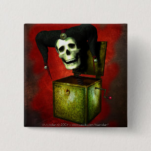 Badge Carré 5 Cm Faites face à votre bouton de craintes