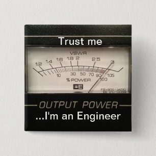 Badge Carré 5 Cm Faites-moi confiance… je suis un ingénieur