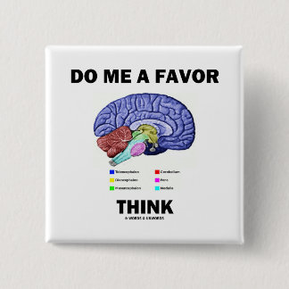 Badge Carré 5 Cm Faites-moi qu'une faveur pensent (l'humour