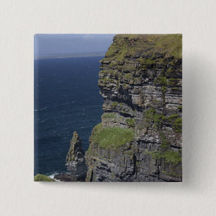 Badge Carré 5 Cm Falaises Pittoresques de Moher et tour O'Brien
