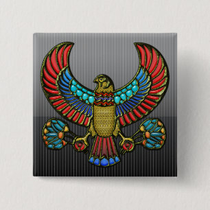 Badge Carré 5 Cm Falcon égyptien