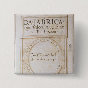 Badge Carré 5 Cm Falece ha Cidade de Lysboa'de que du DA Fabrica