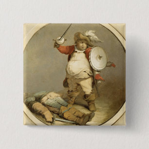 Badge Carré 5 Cm Falstaff avec le corps de Hotspur, c.1786 (huile