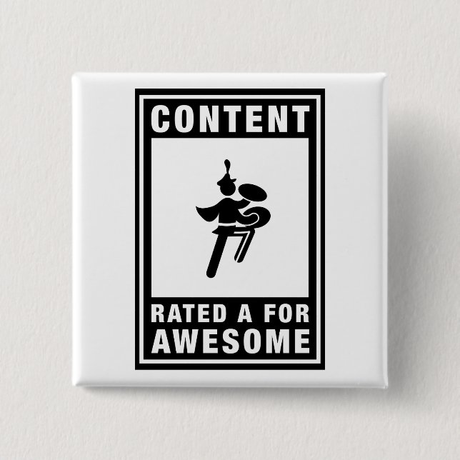 Badge Carré 5 Cm Fanfare - cymbales basses (Devant)