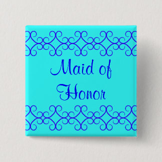 Badge Carré 5 Cm Fantastique colorblock bleu couleurs Bridesmaid