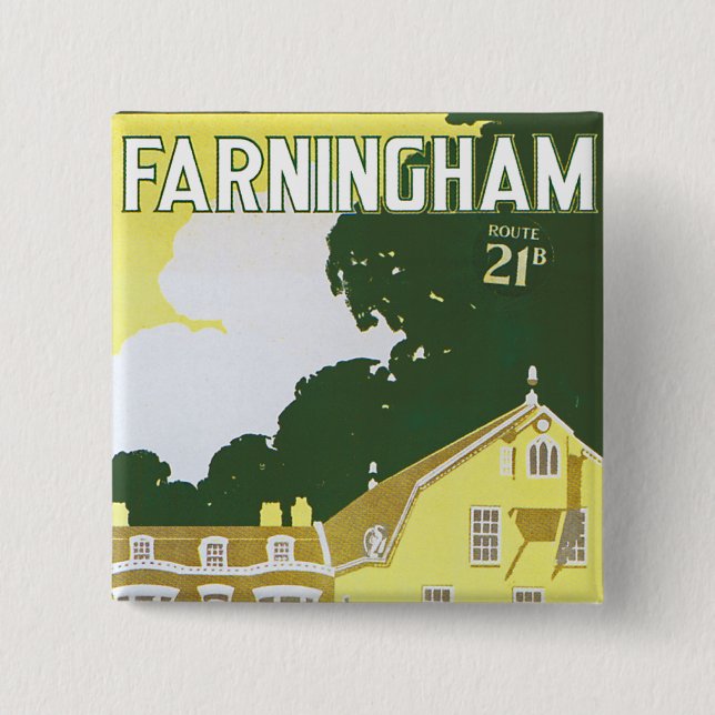 Badge Carré 5 Cm Farningham (Devant)