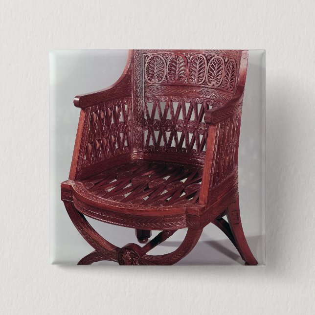 Badge Carré 5 Cm Fauteuil de style de Louis XVI (Devant)