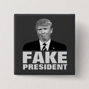 Badge Carré 5 Cm FAUX PRÉSIDENT de Donald Trump