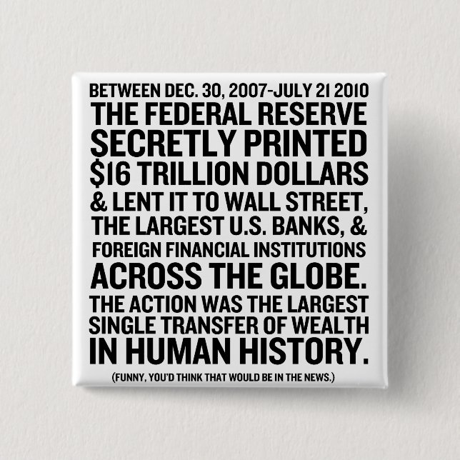 Badge Carré 5 Cm Federal Reserve auditent (Devant)