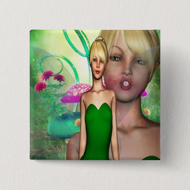 Badge Carré 5 Cm Féerie classique (Devant)