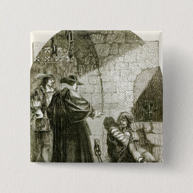 Badge Carré 5 Cm Felton en prison (Devant)