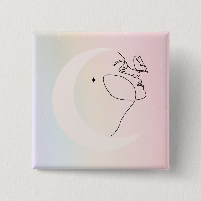 Badge Carré 5 Cm Femme (Devant)