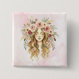 Badge Carré 5 Cm Femme