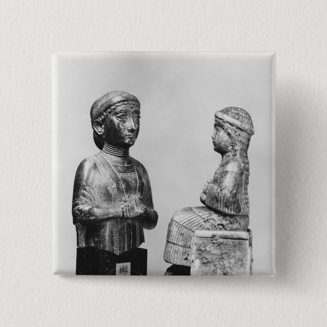 Badge Carré 5 Cm Femme avec le châle (Devant)