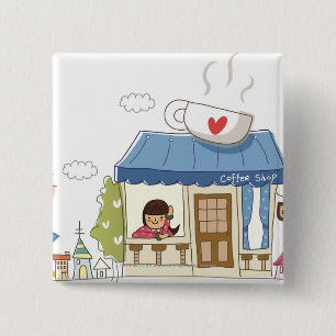 Badge Carré 5 Cm Femme dans un café-restaurant