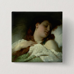 Badge Carré 5 Cm Femme de sommeil