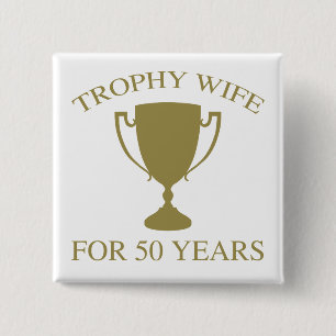 Badge Carré 5 Cm Femme De Trophée Depuis 50 Ans